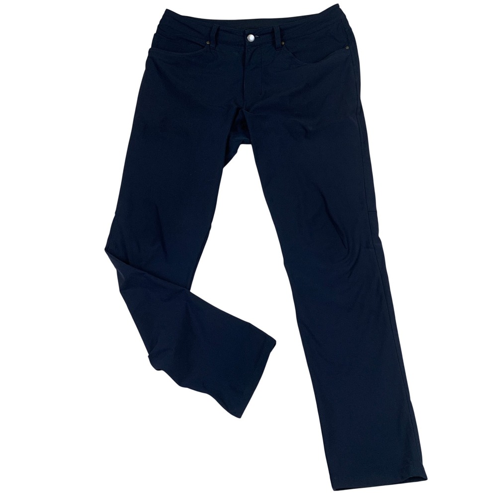 Lululemon Commission Pant Slim Navy Blue Mens 32 LM5AD9S 31 Inseam